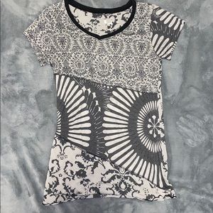 Grey V-Neck Top
